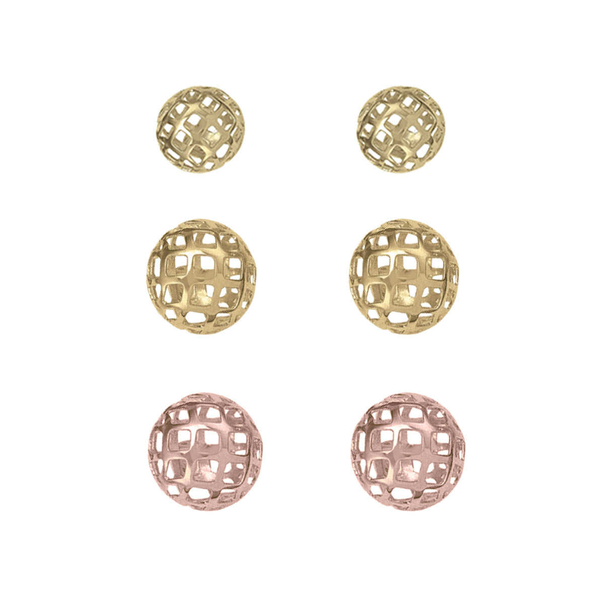 ES0113, Gold Earrings, Studs, Balls