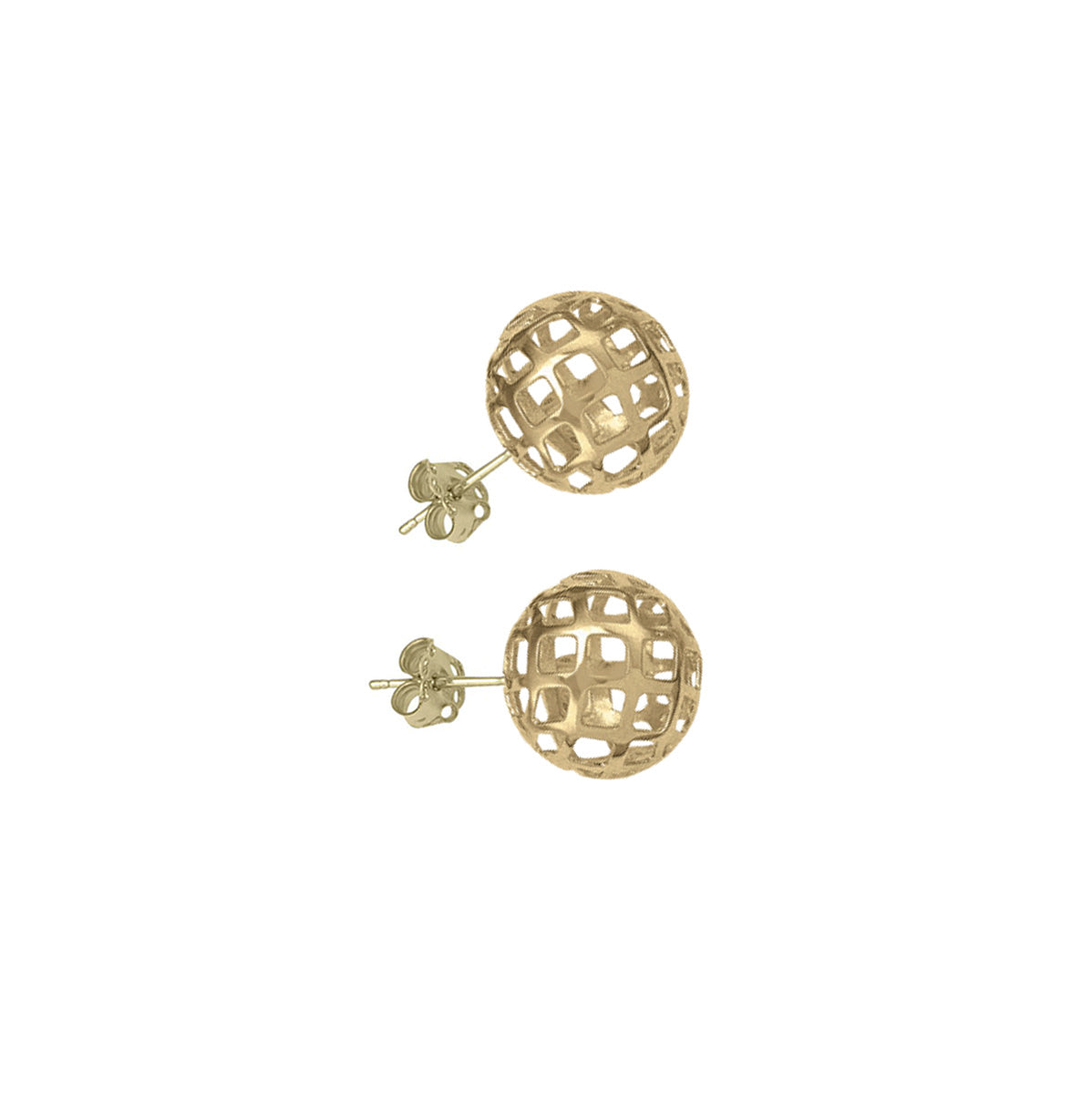 ES0113, Gold Earrings, Studs, Balls