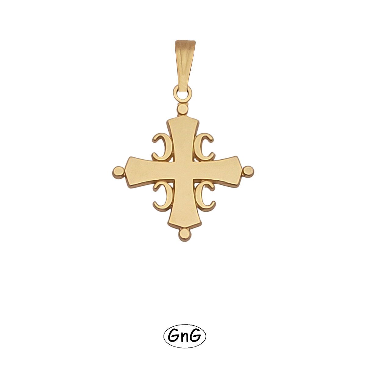 GE05, Gold Serbian Pendant, 4C, GnG Design