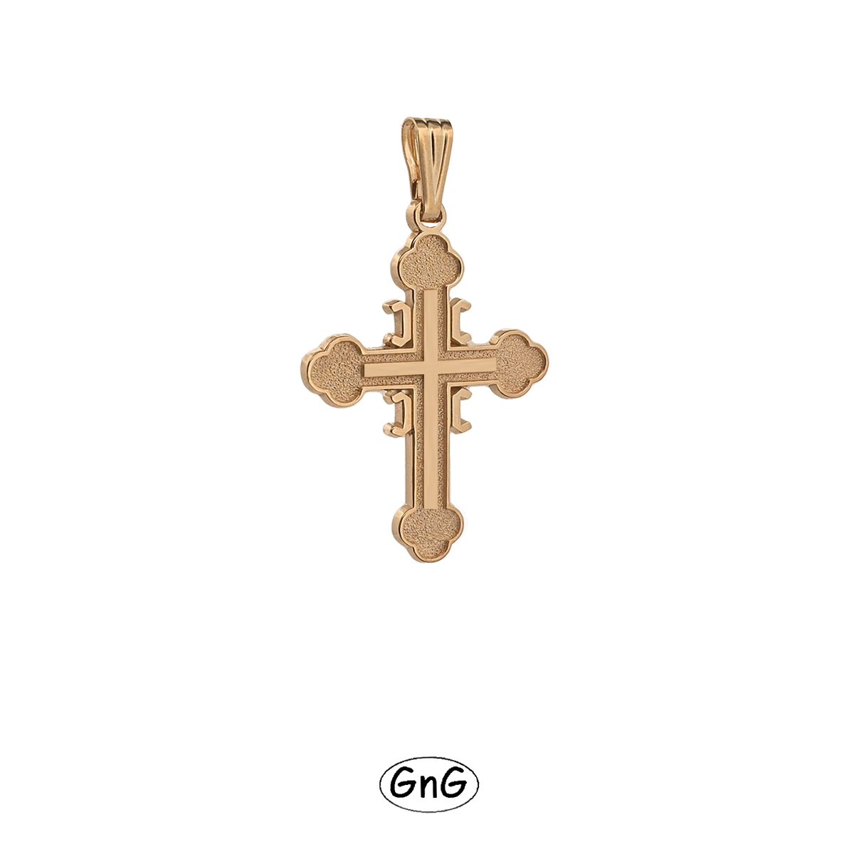 GE10, Gold Serbian Orthodox Cross, 4C, GnG Design