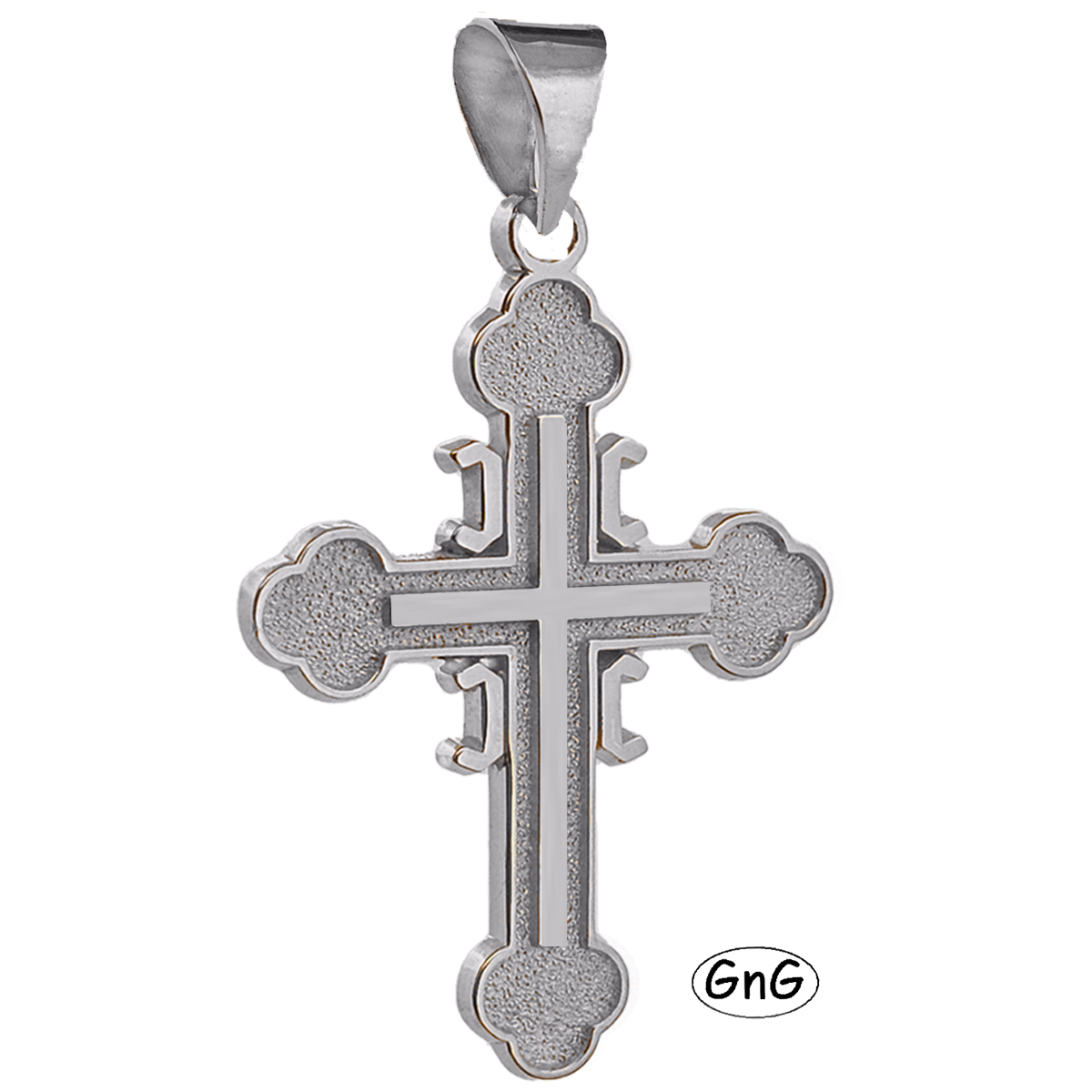 GE10, Gold Serbian Orthodox Cross, 4C, GnG Design