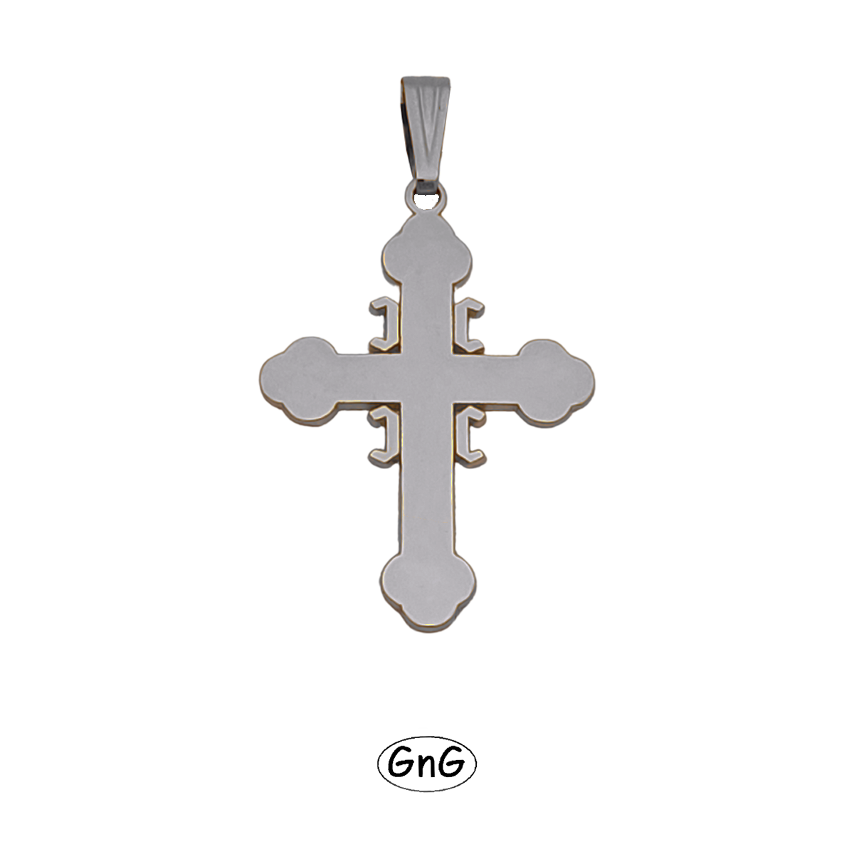 GE10E, Gold Serbian Orthodox Cross, 4C, GnG Design