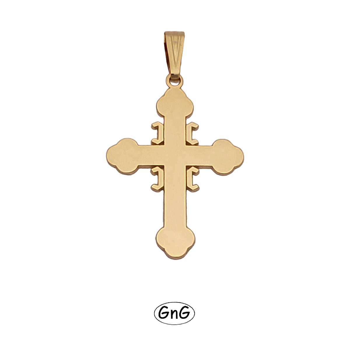 GE10E, Gold Serbian Orthodox Cross, 4C, GnG Design