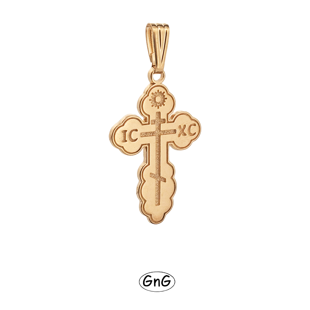 GE11, Gold Orthodox Cross, IC XC, High Polish, GnG Design