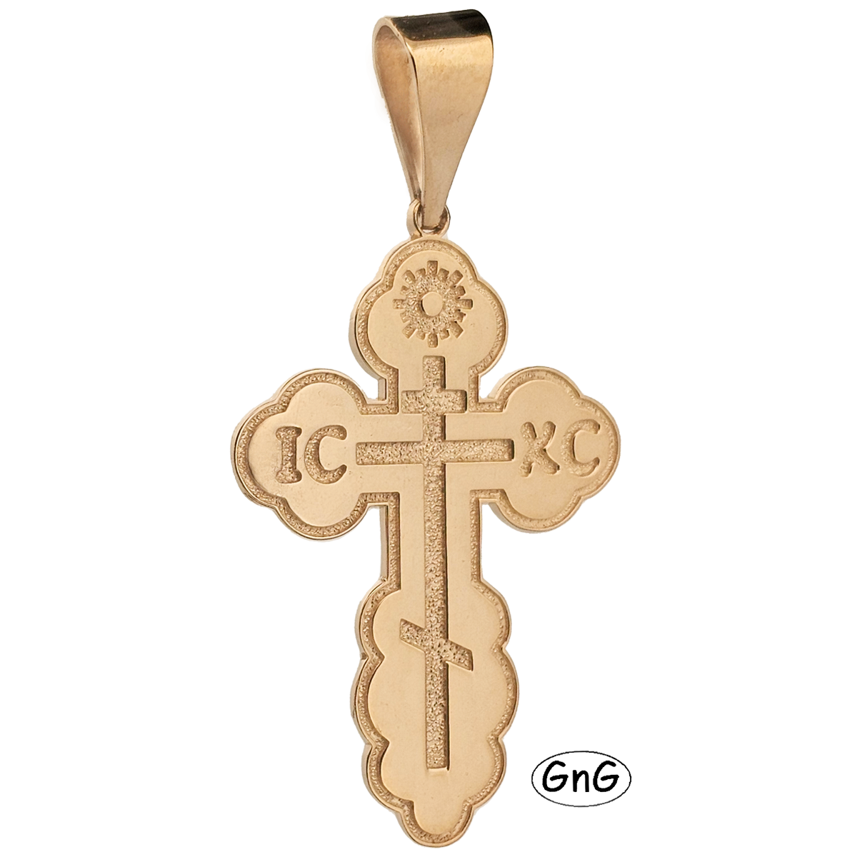 GE11, Gold Orthodox Cross, IC XC, High Polish, GnG Design