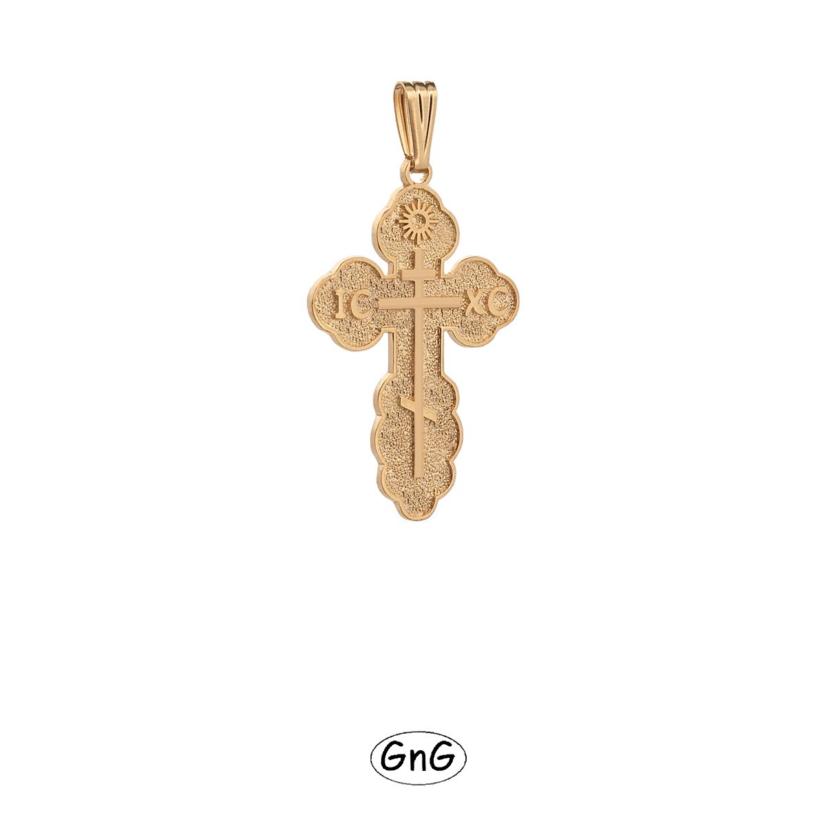 GE11, Gold Orthodox Cross, IC XC, Recessed, GnG Design