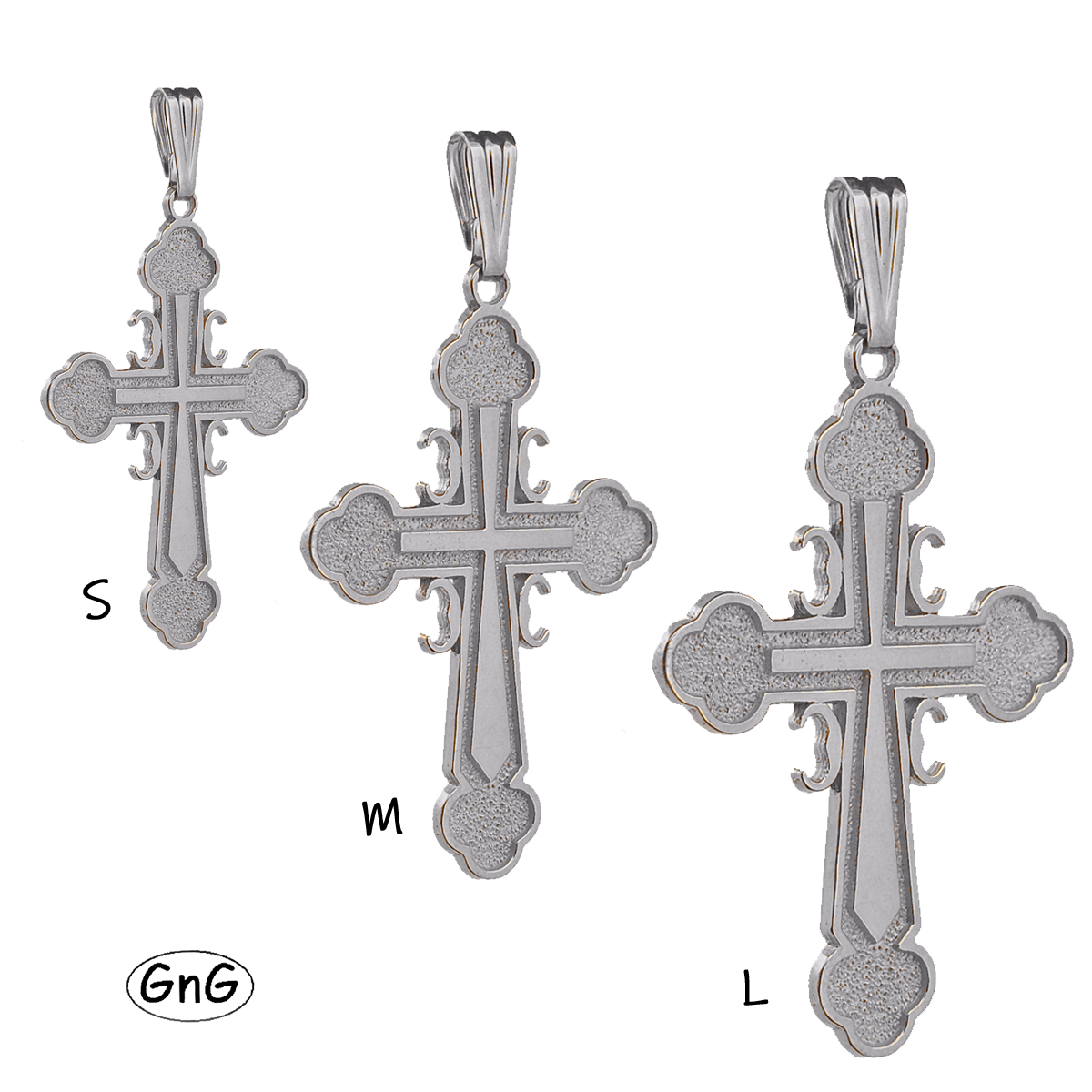 GE16, Gold Serbian Orthodox Cross, 4C, GnG Design