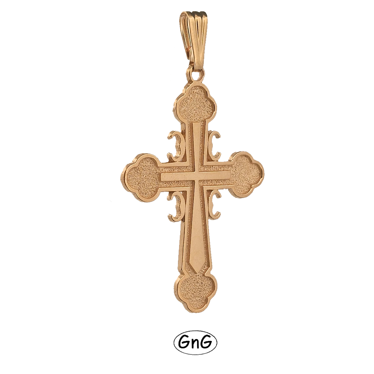GE16, Gold Serbian Orthodox Cross, 4C, GnG Design