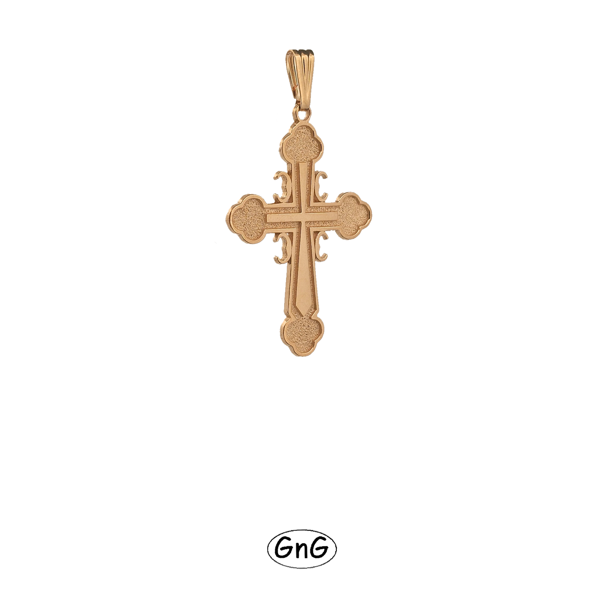 GE16, Gold Serbian Orthodox Cross, 4C, GnG Design