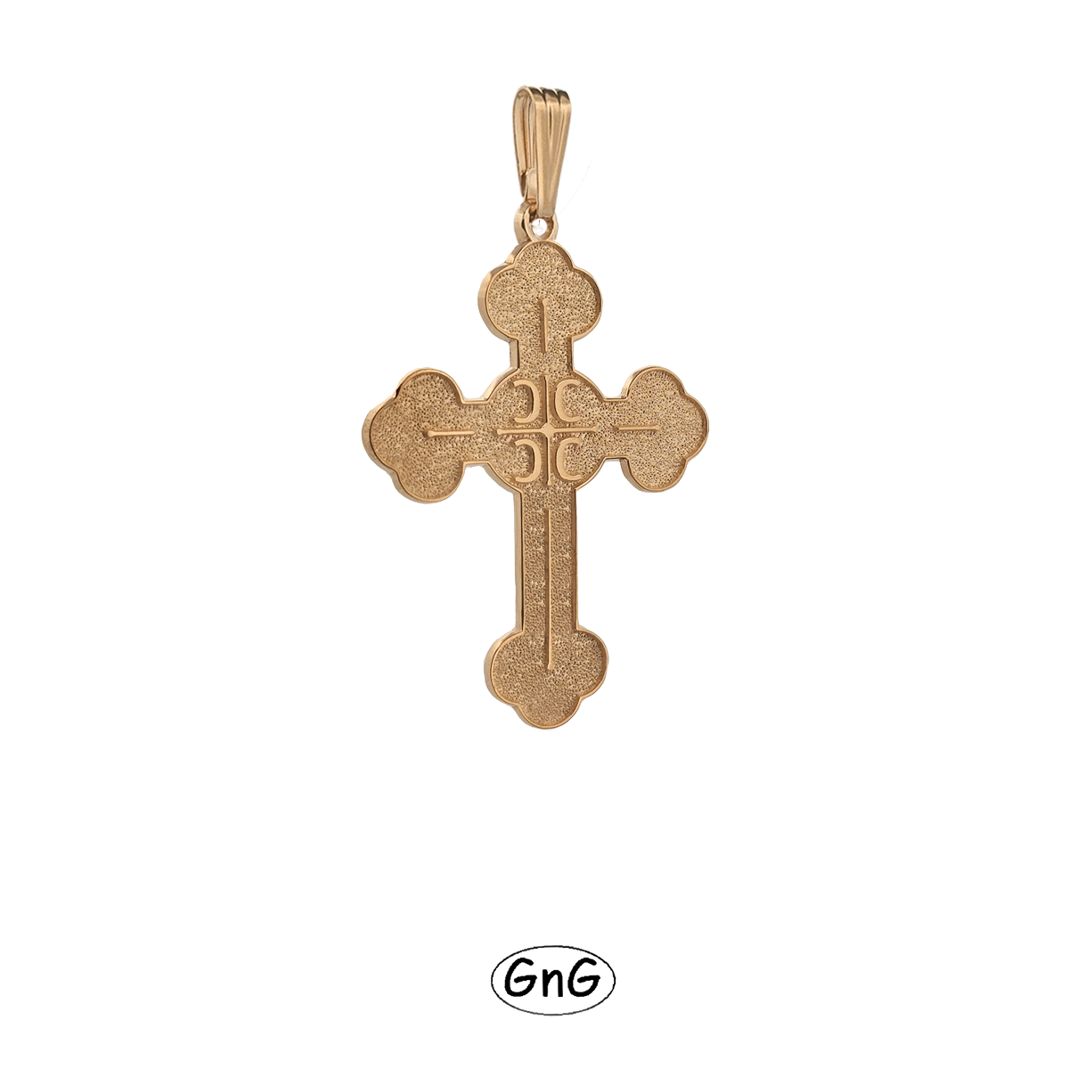 GE18, Gold Serbian Orthodox Cross, 4C, GnG Design