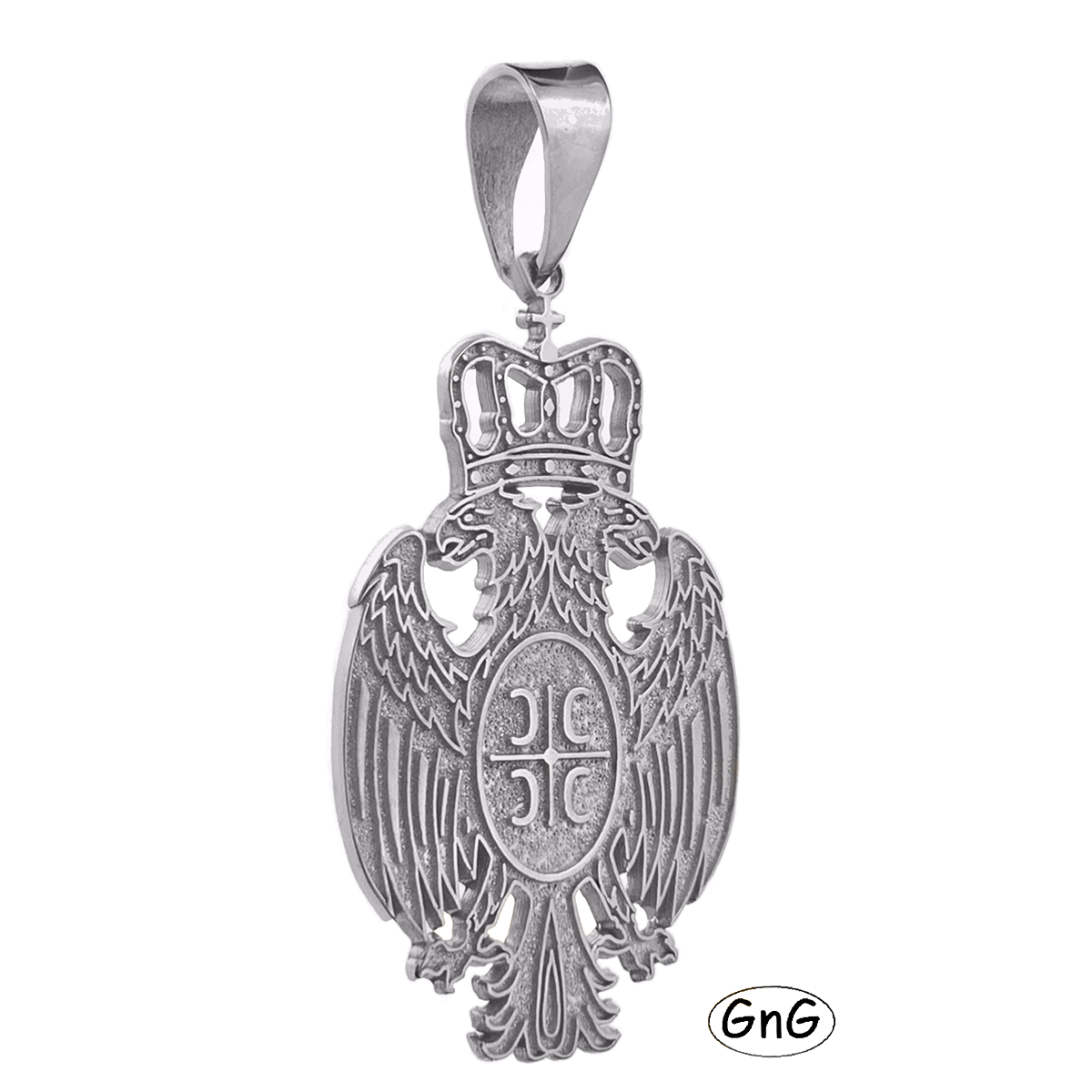 GE22, Gold Serbian Eagle Pendant, GnG Design