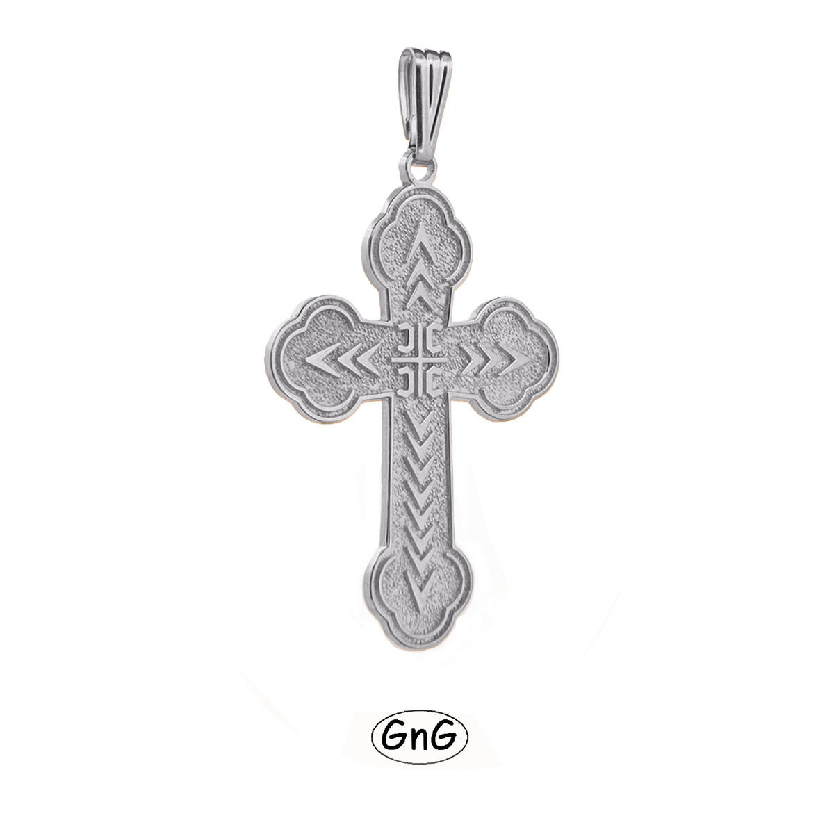 GE25, Gold Serbian Orthodox Cross, 4C, GnG Design