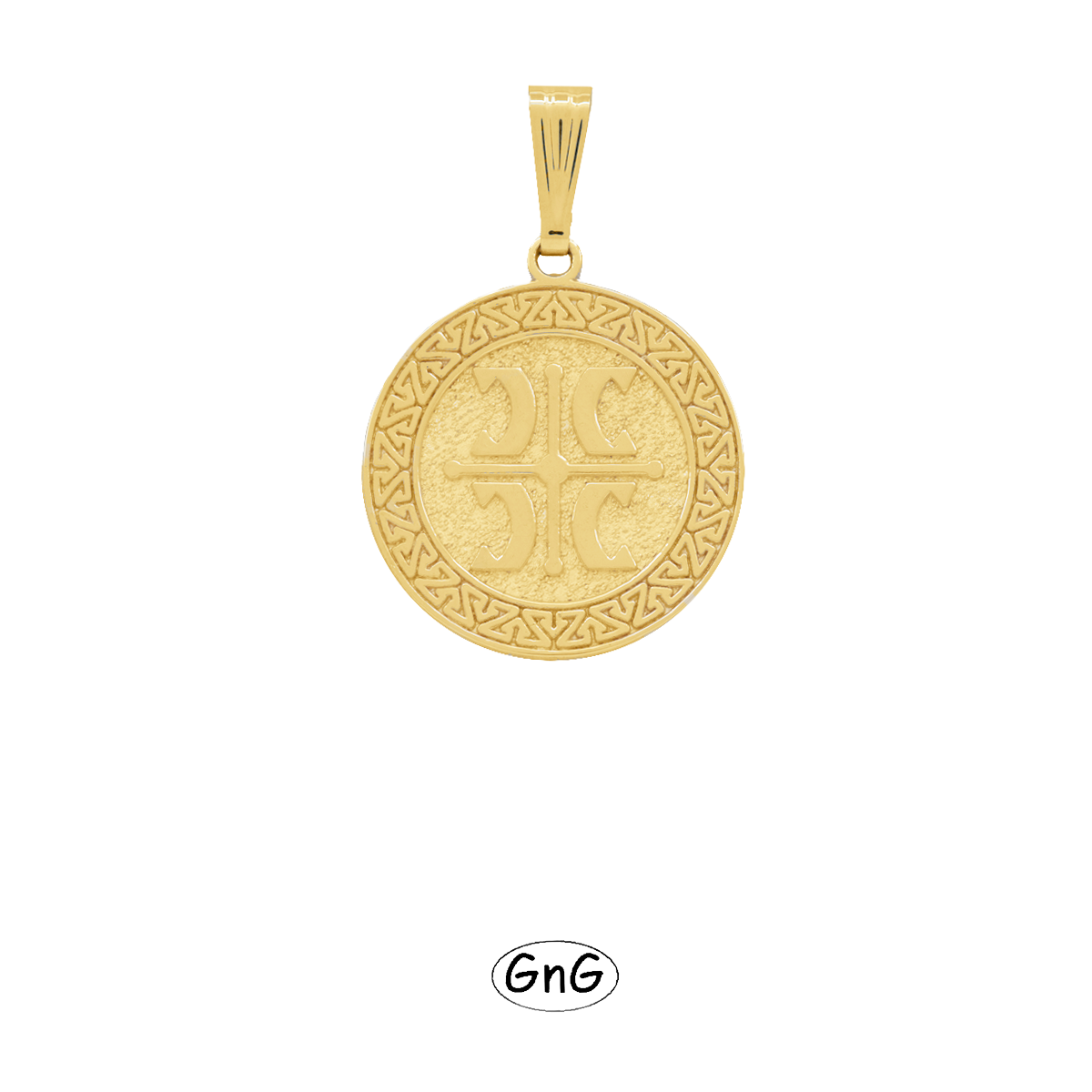 GE30, Gold Serbian Pendant, 4C, GnG Design