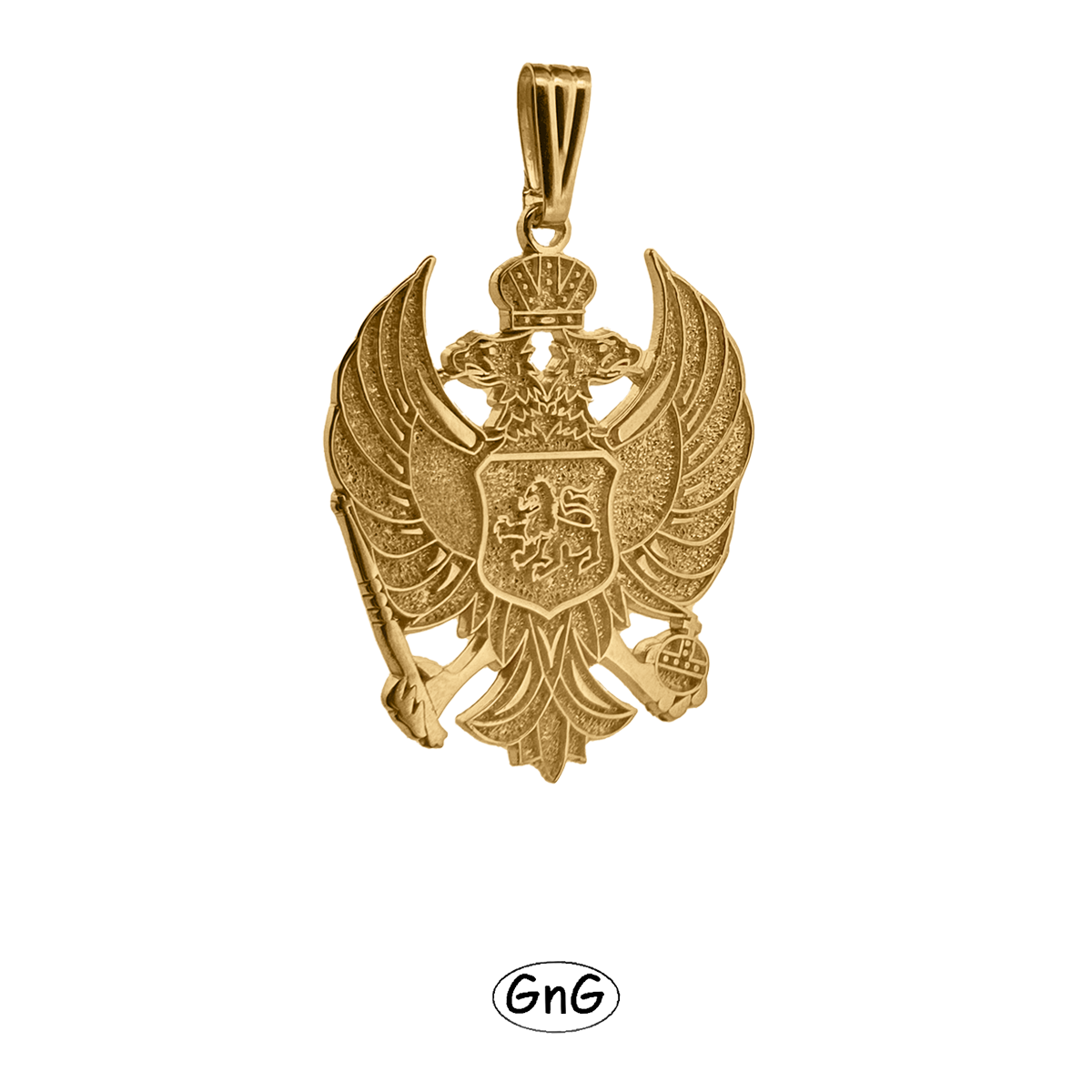 GE39, Gold Eagle Pendant, Montenegro, GnG Design