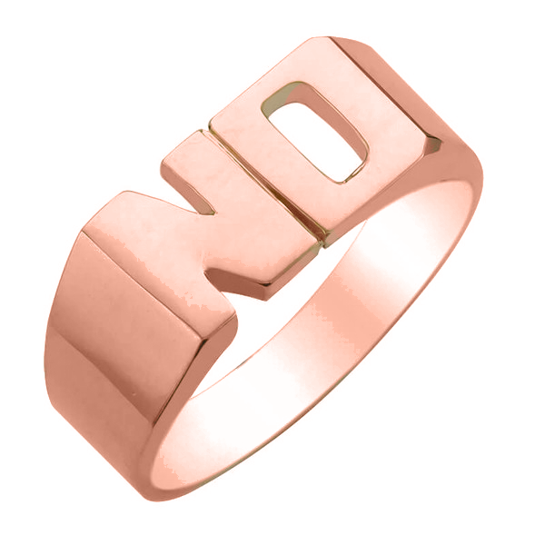 IR0108, Gold Initial Ring, Double Initials