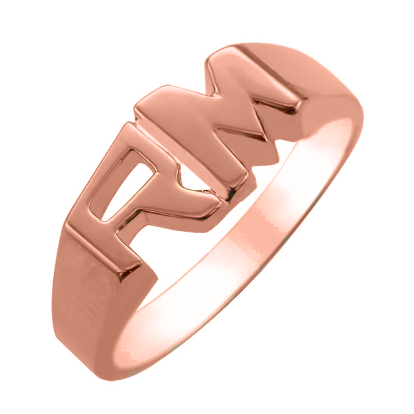 IR0111, Gold Initial Ring, Double Initials