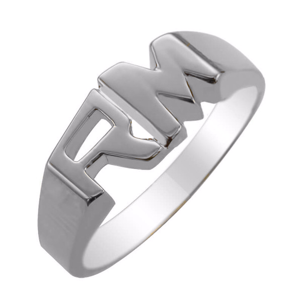 IR0111, Gold Initial Ring, Double Initials