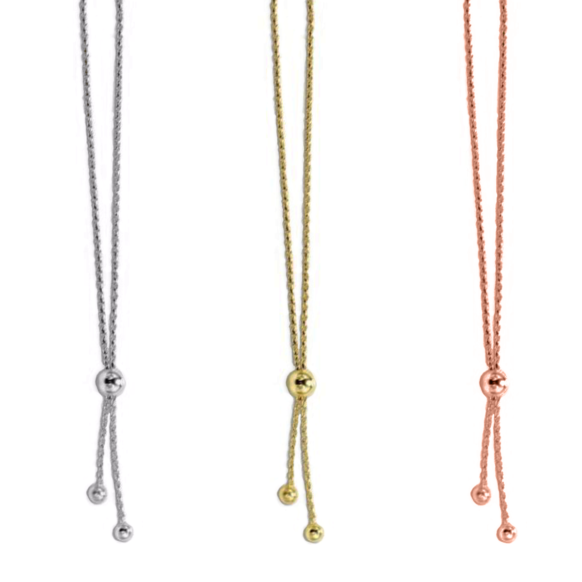 NF1402, Gold Necklace, Adjustable Slider