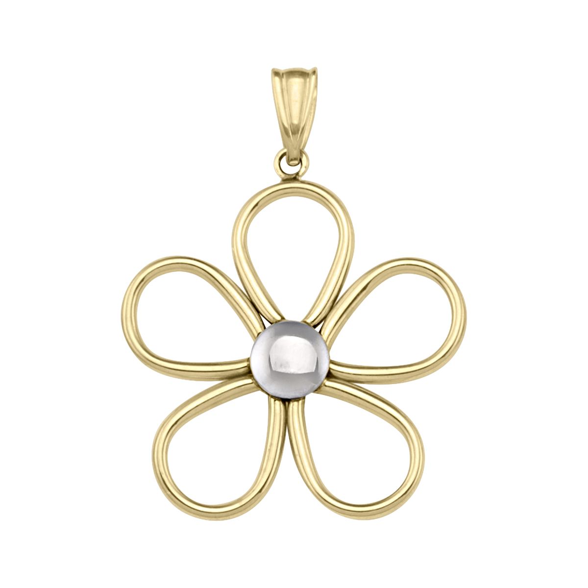 P0103, Gold Pendant, Flower