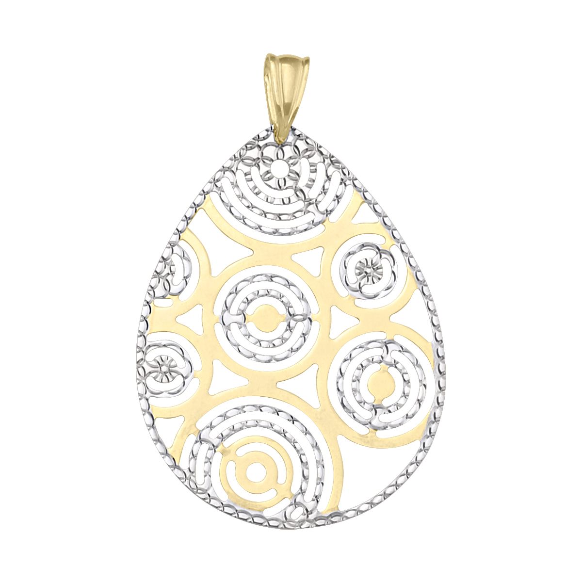 P0114, Gold Pendant, Teardrop