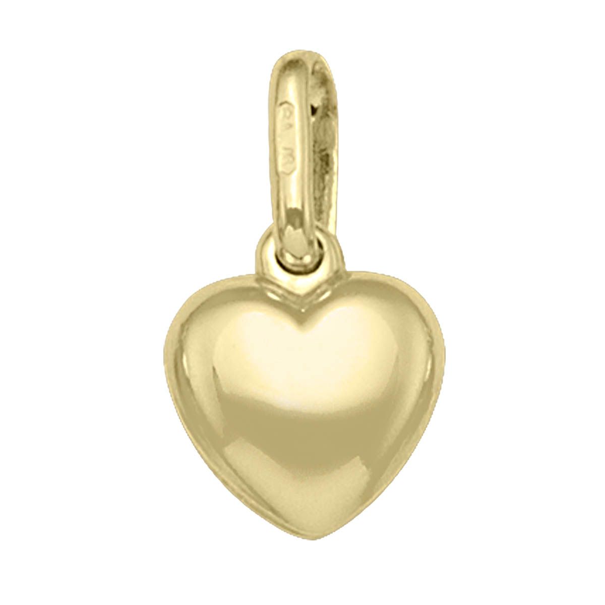 P0201, Gold Pendant, Puffed Heart