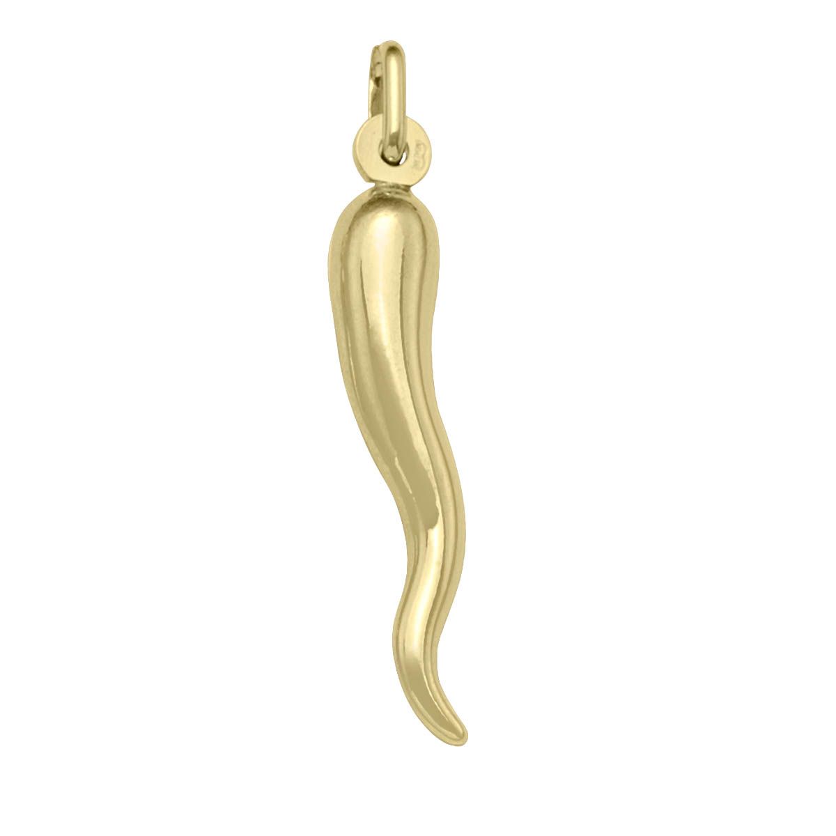 P0202, Gold Pendant, Puffed Horn