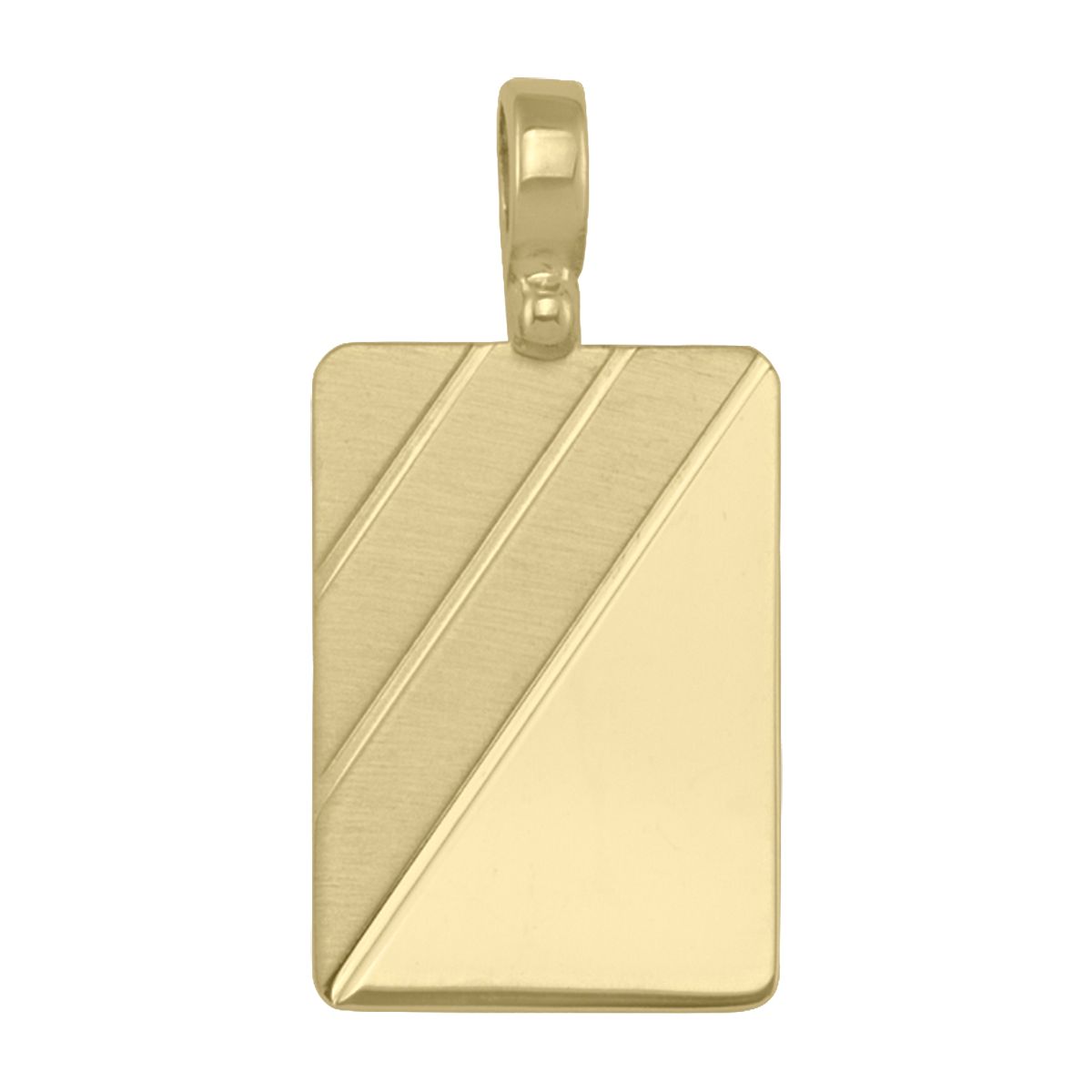 PDT0102, Gold Pendant, Engravable Dog Tag