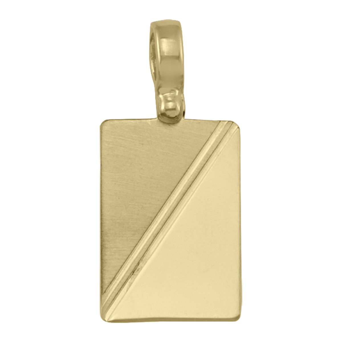 PDT0103, Gold Pendant, Engravable Dog Tag