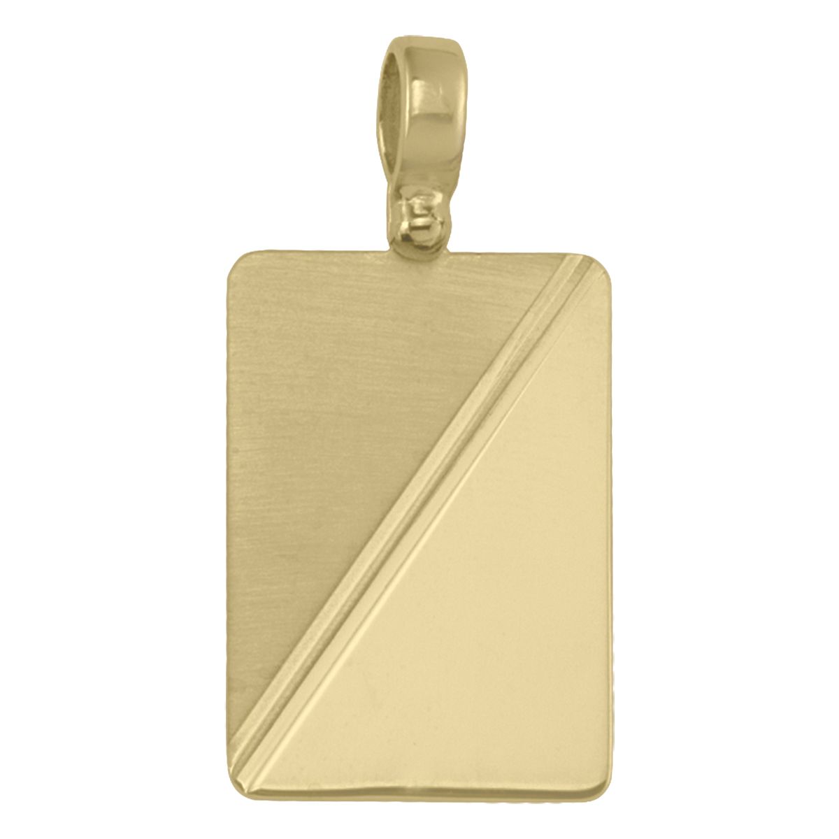 PDT0103, Gold Pendant, Engravable Dog Tag