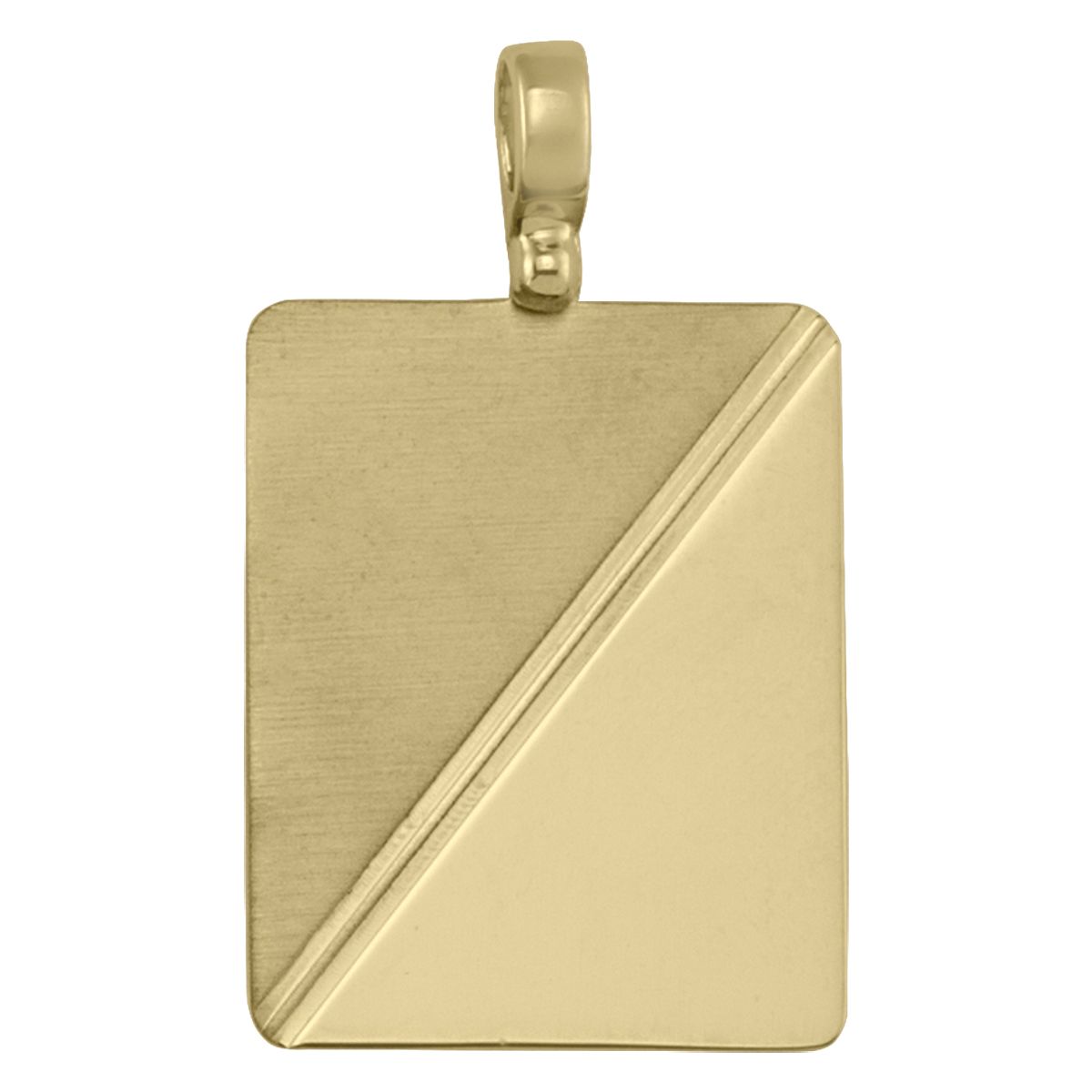 PDT0103, Gold Pendant, Engravable Dog Tag