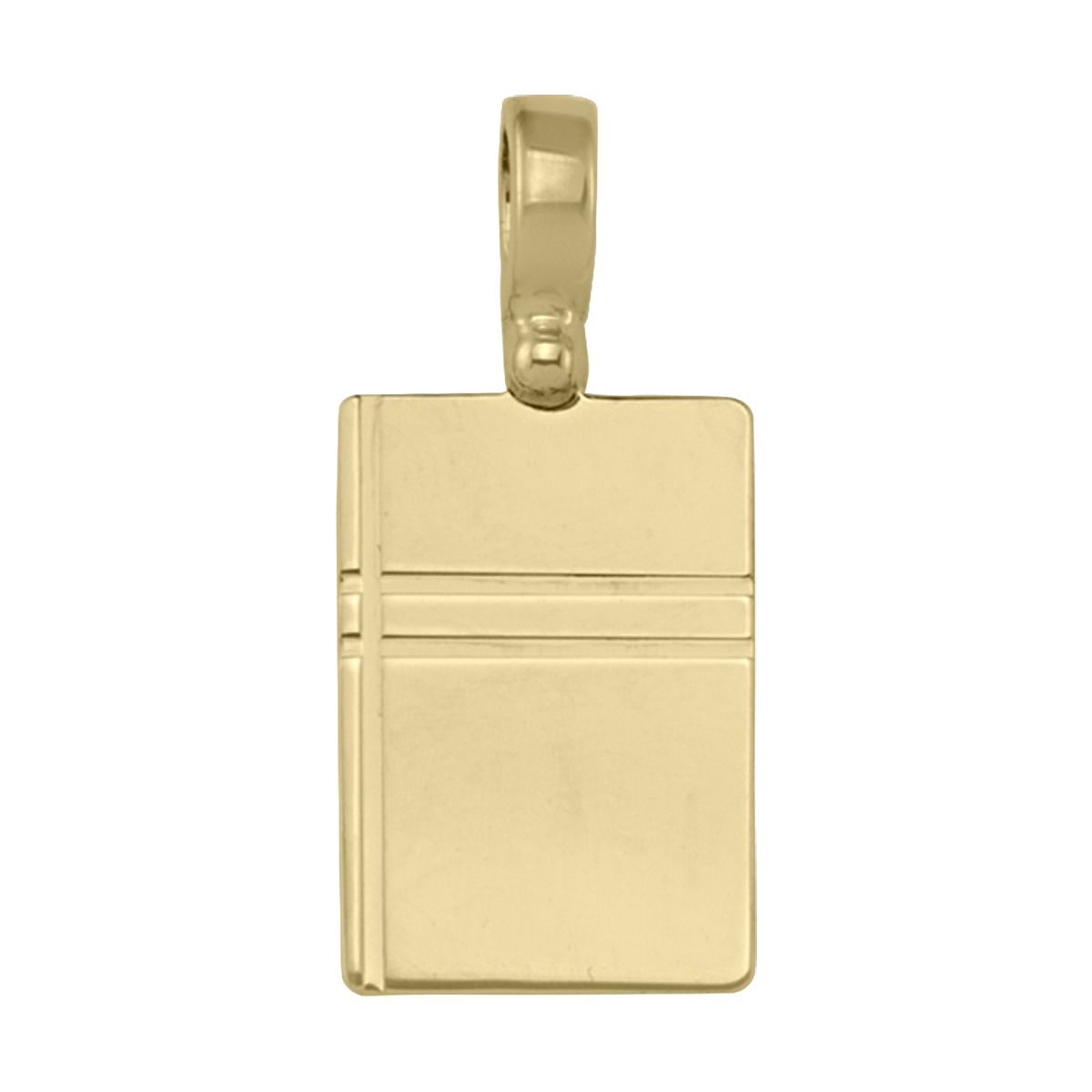 PDT0105, Gold Pendant, Engravable Dog Tag
