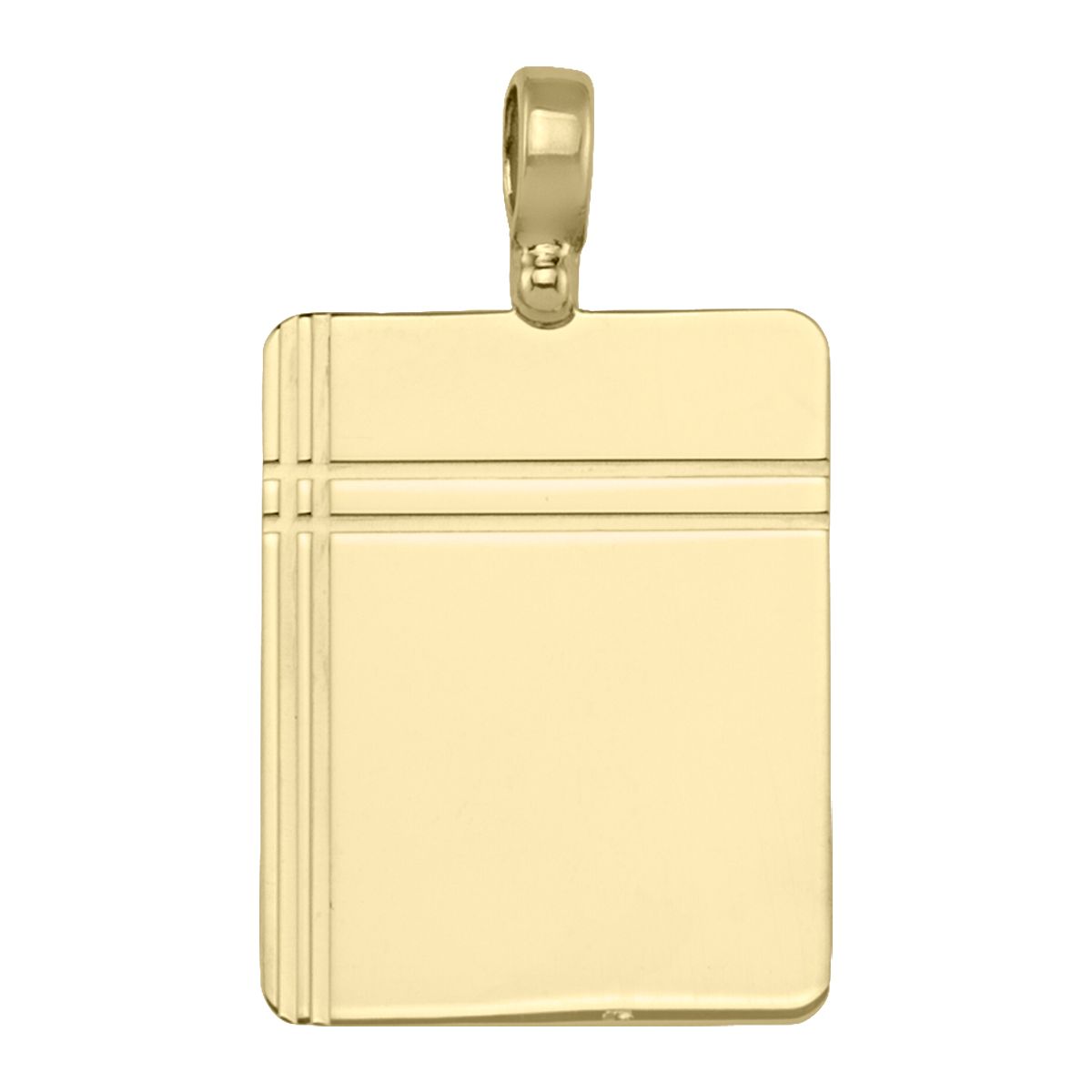 PDT0105, Gold Pendant, Engravable Dog Tag