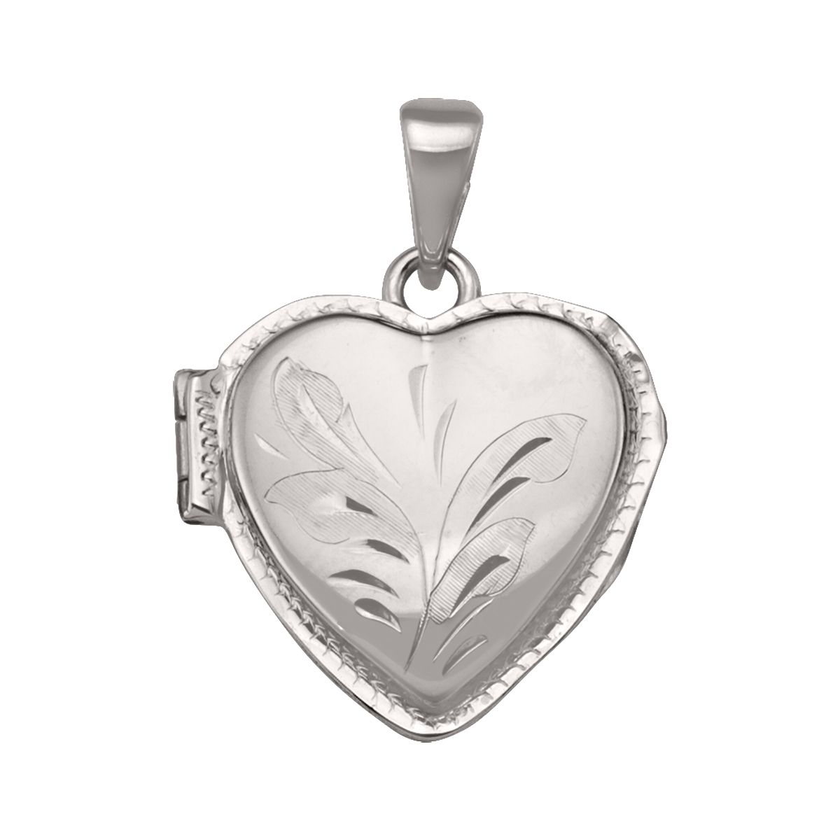 PL0102, Gold Locket, Heart Shape, Floral