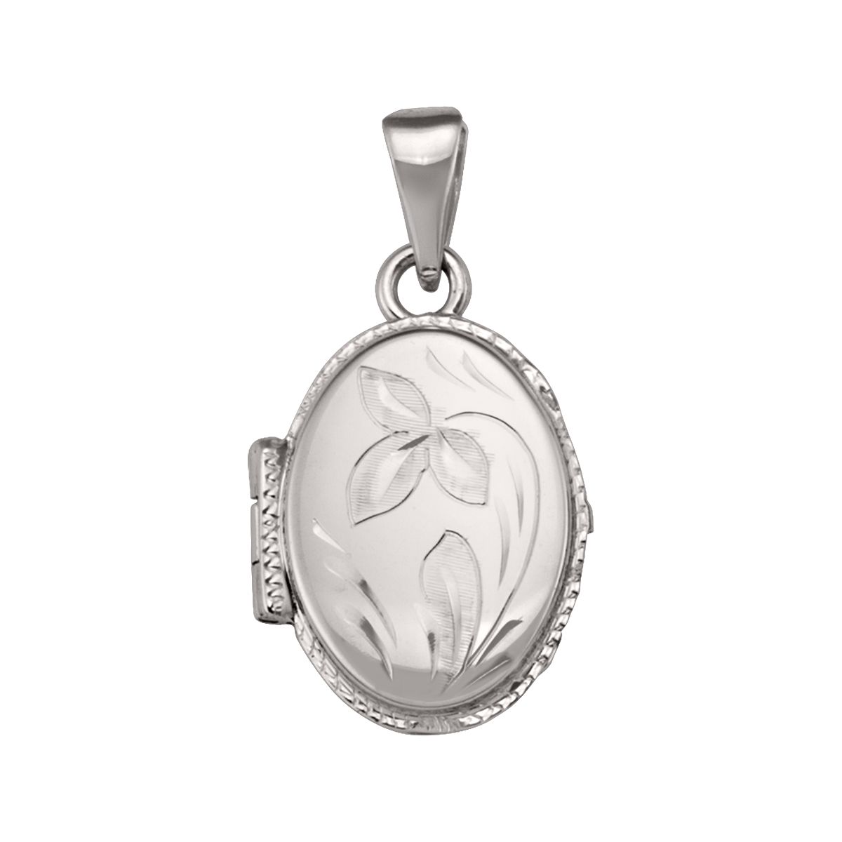 PL0103, Gold Locket, Oval Shape, Floral