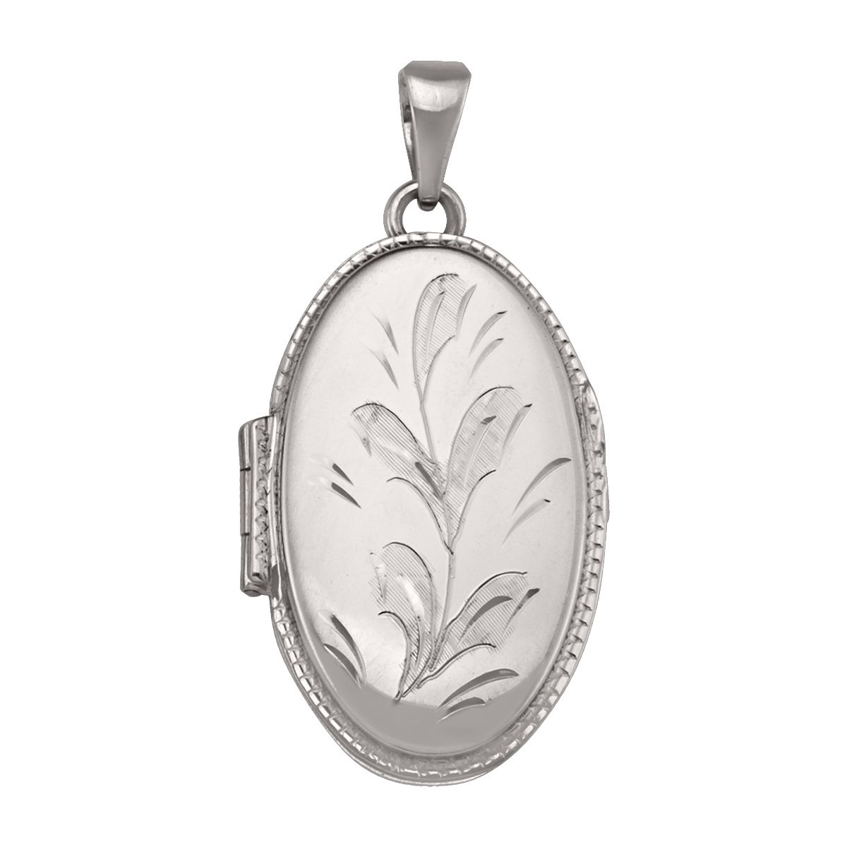 PL0103, Gold Locket, Oval Shape, Floral