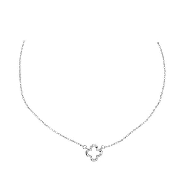 PN1515, Gold Necklace, Flower, Mother of Pearl