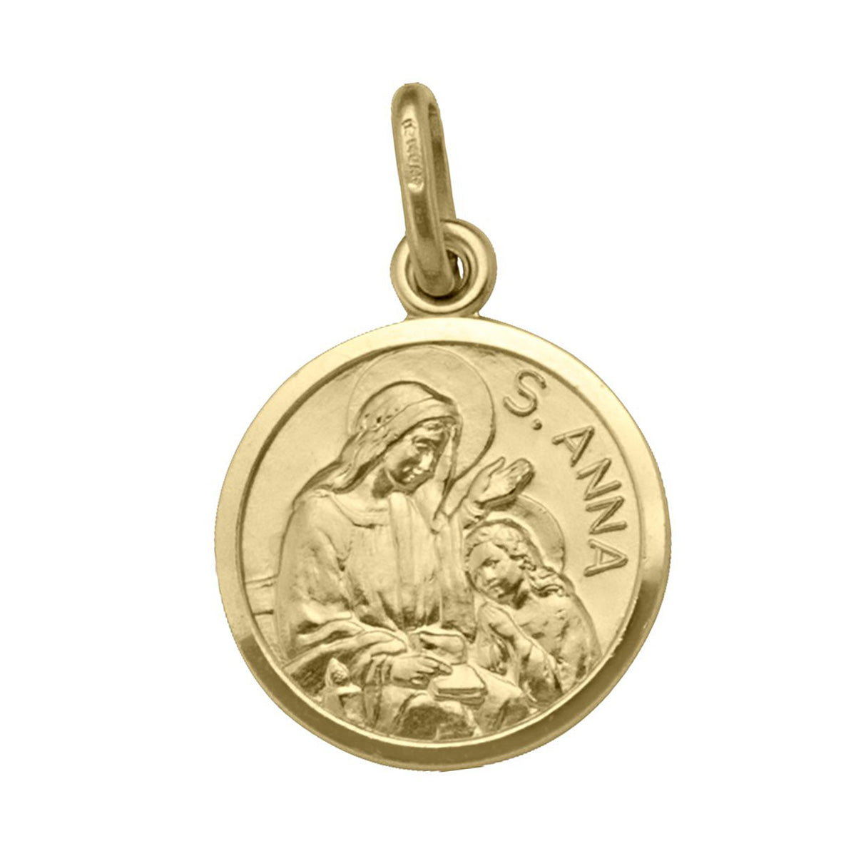 PST0301, Gold Pendant, St. Anne