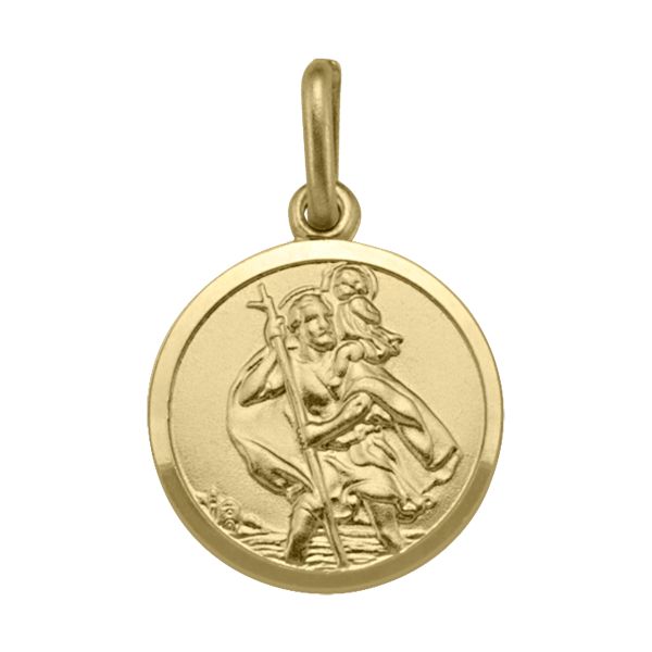 PST0303, Gold Pendant, St. Christopher