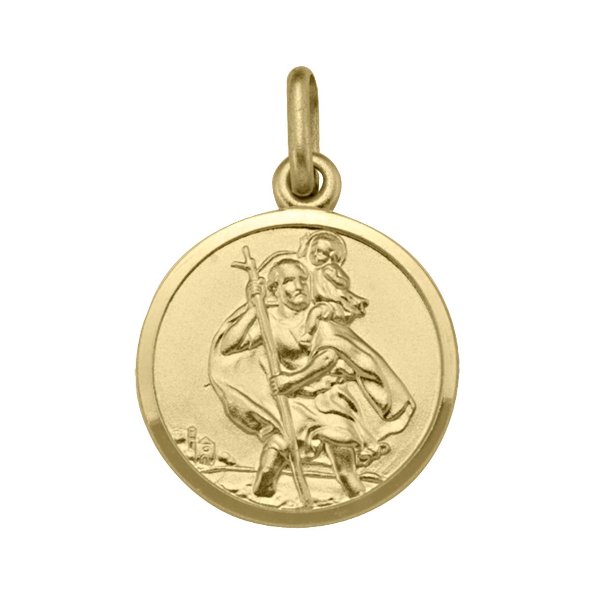 PST0303, Gold Pendant, St. Christopher