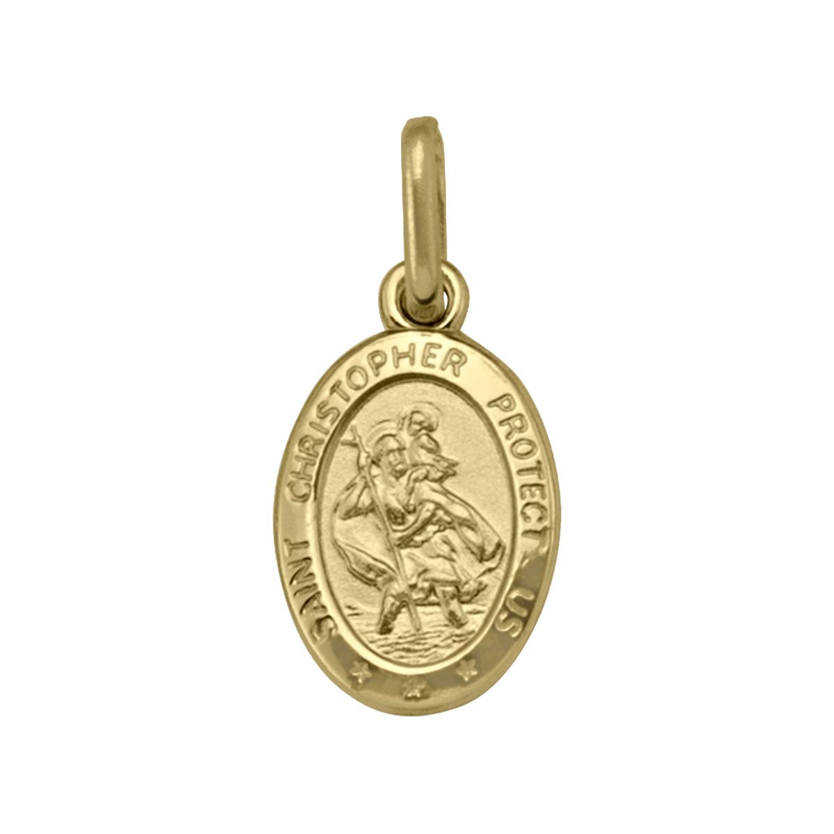 PST0304, Gold Pendant, St. Christopher