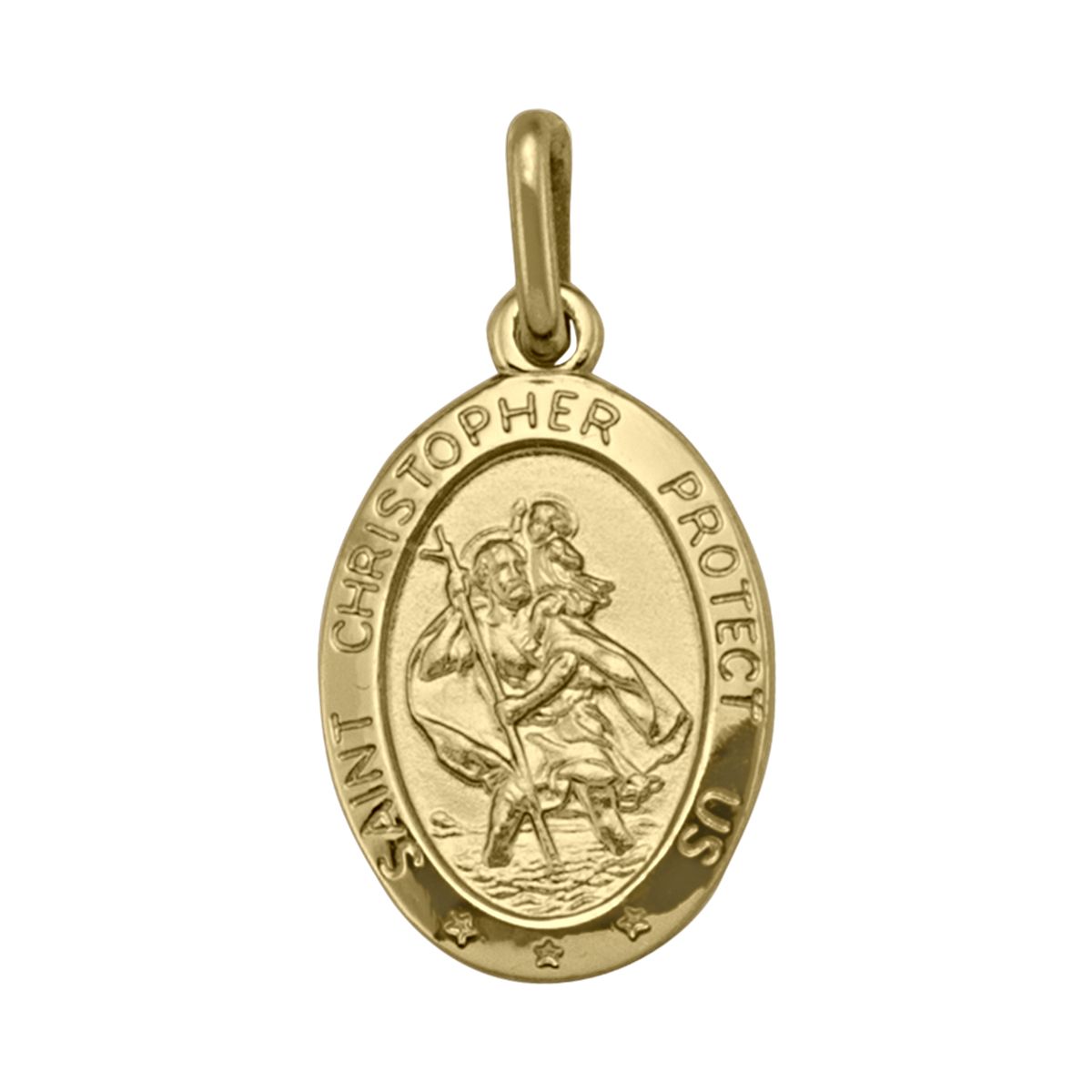 PST0304, Gold Pendant, St. Christopher