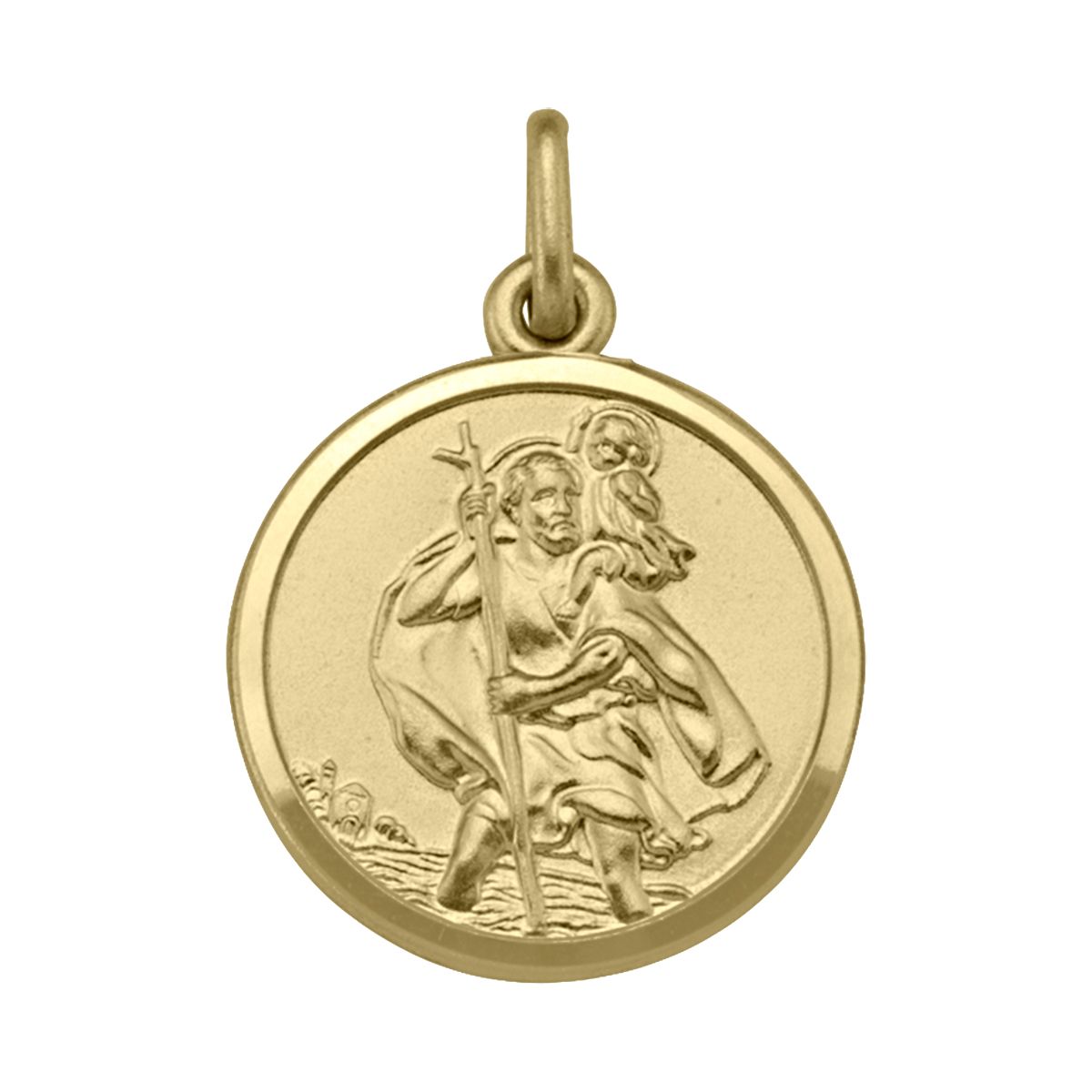 PST0303, Gold Pendant, St. Christopher