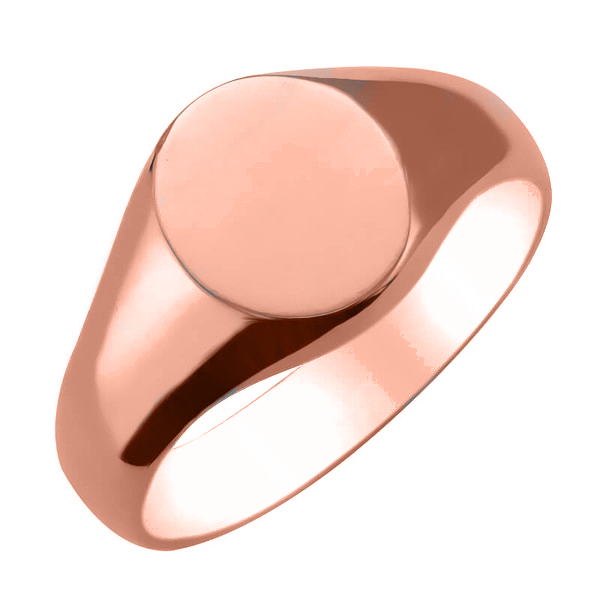 SR0101, Gold Signet Ring, Oval Flat Top