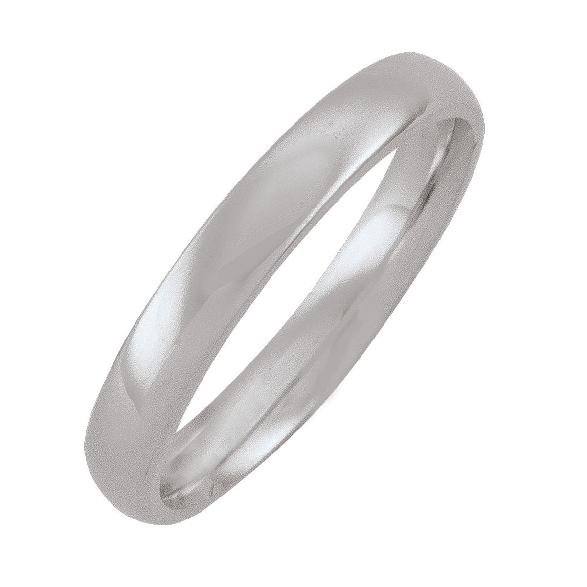 WB0103A, Gold Wedding Band, 3 mm, Domed Top, Inside Comfort Fit