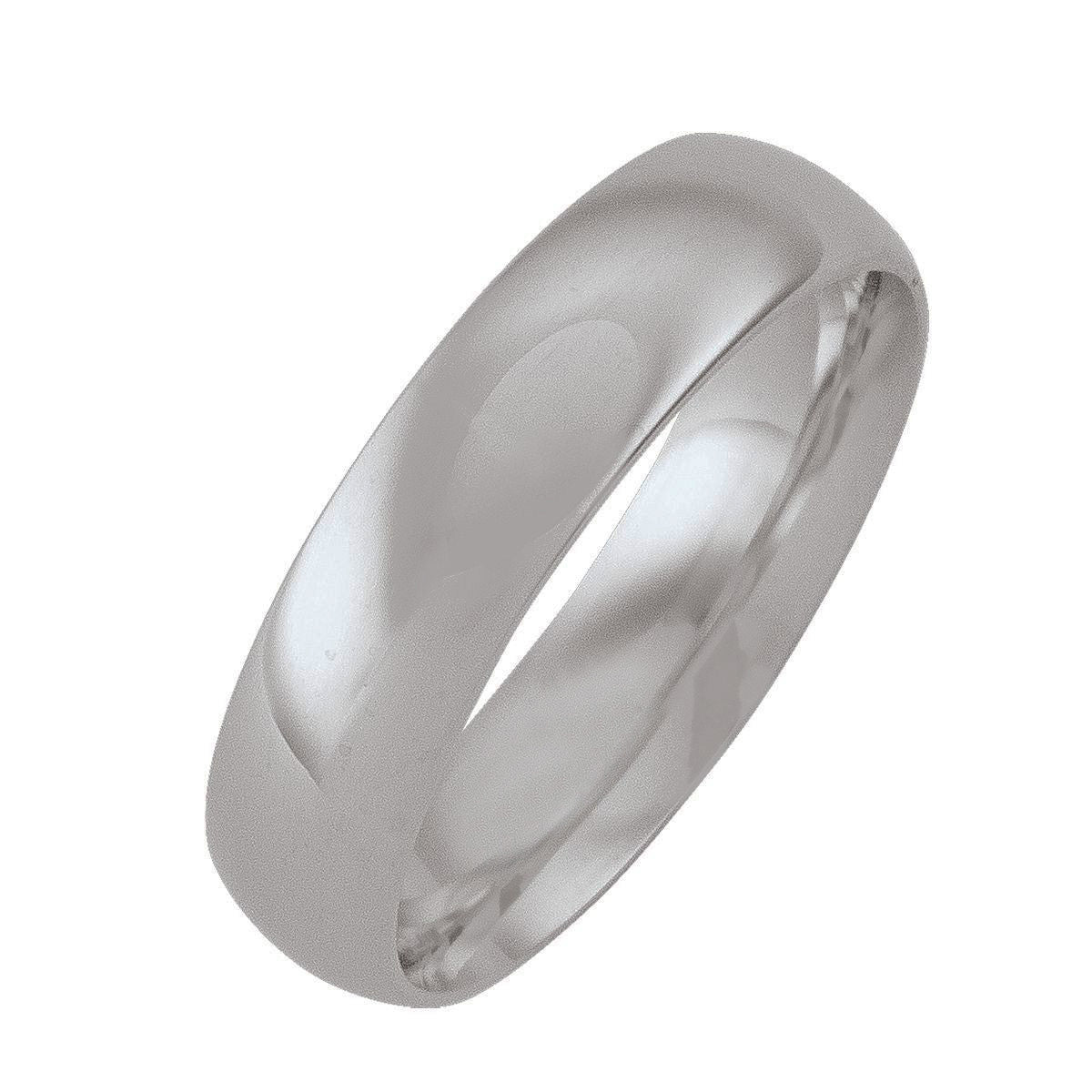 WB0102A-WB0106A, Platinum Wedding Band, Dome Top, Inside Comfort Fit
