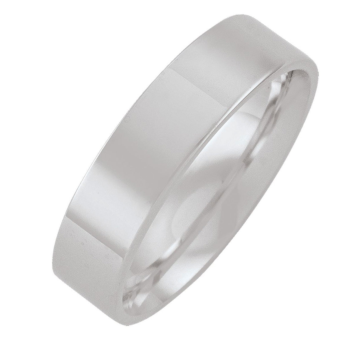 WB0105B, Gold Wedding Band, Flat Top, Inside Comfort Fit