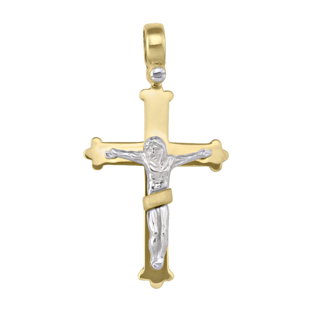 X0205, Gold Crucifix Cross, Orthodox
