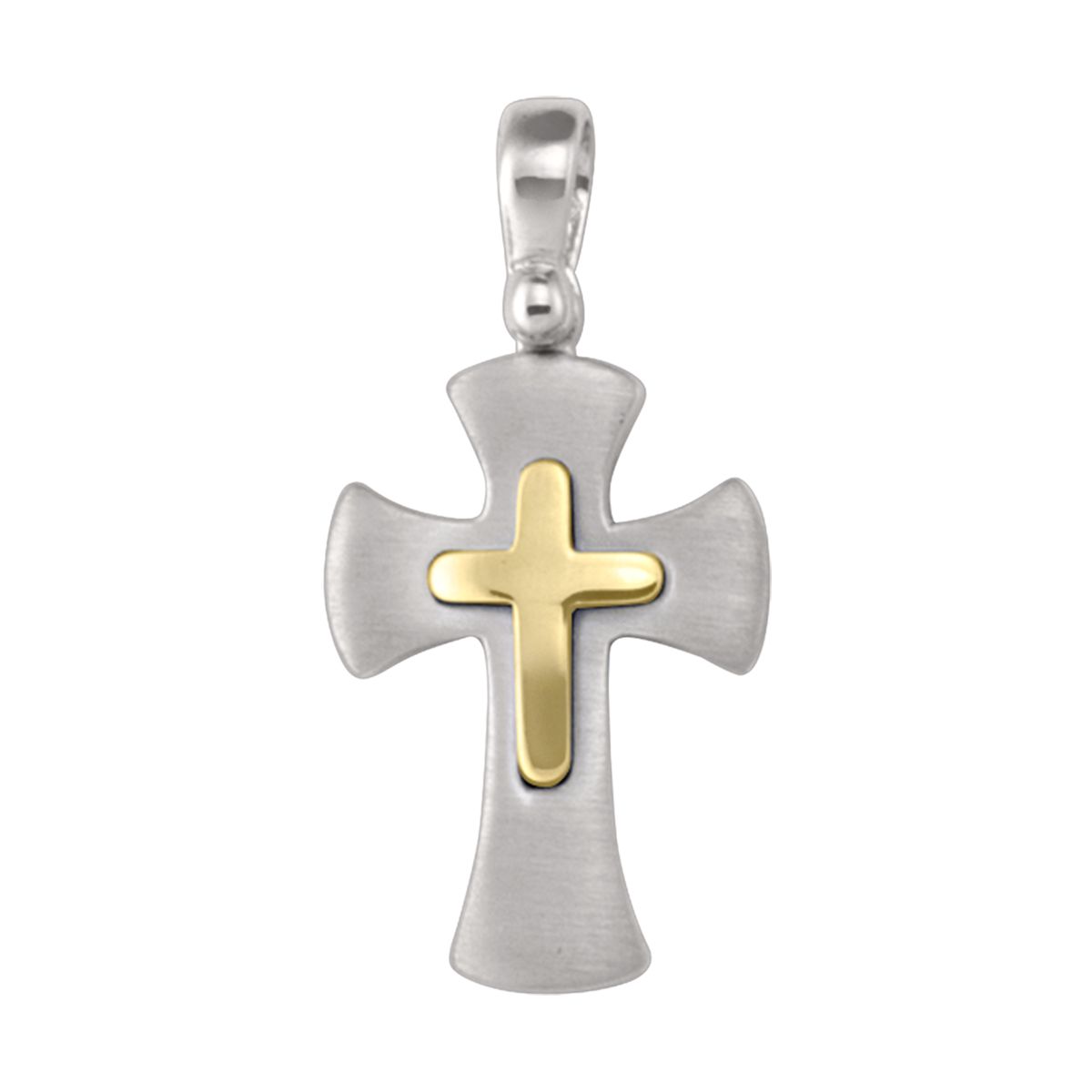 X0306, Gold Cross, Two Tone