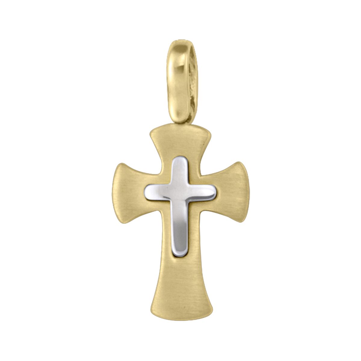 X0306, Gold Cross, Two Tone