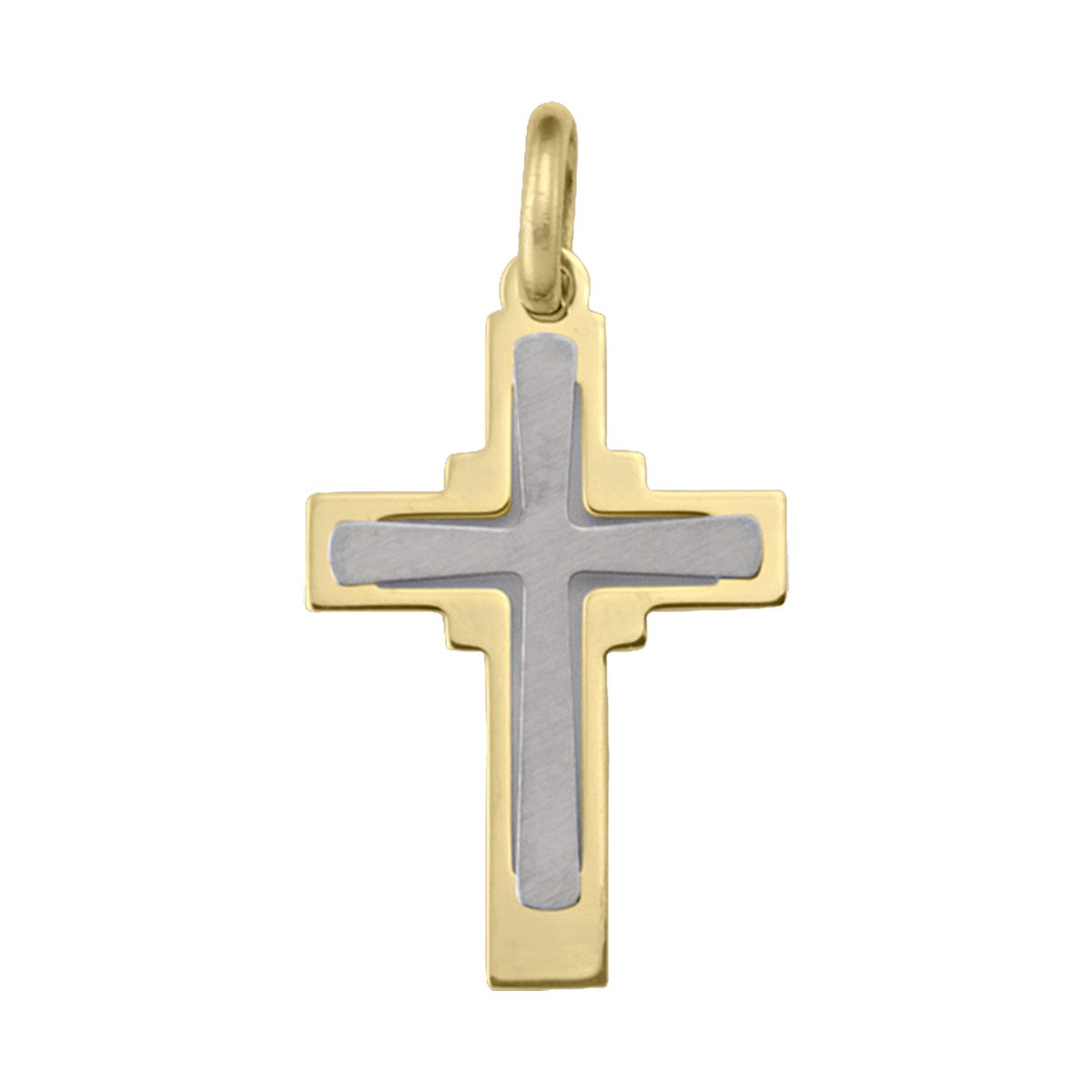 X0309, Gold Cross, Two Tone